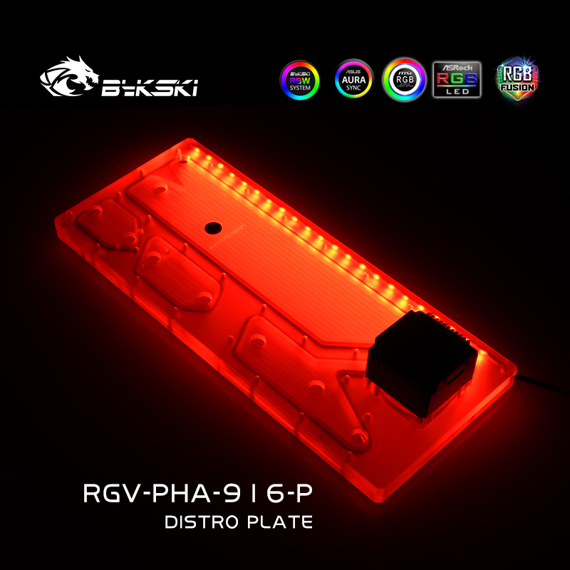 Distro Plate Ddc Pump Combo - Bykski RGV-PHA-916-P Akrilik Dağıtım Plakası /